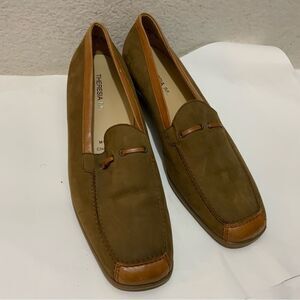 Theresia M shoes.  Clarissa brown loafers size 9 suede leather